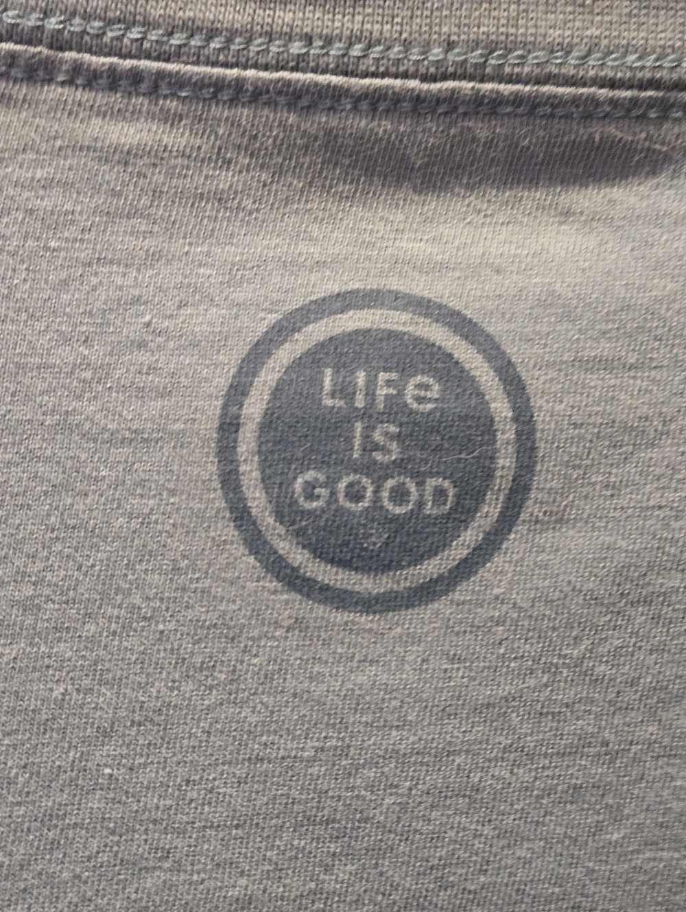 Life Is Good Women's Long Sleeve V-Neck Tee in Olive Green with Elephant Graphic - Picture 3 of 7